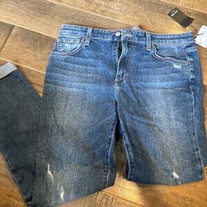 NWT Joe's Boyfriend Slim Ankle Medium Wash Distressed Sz 28